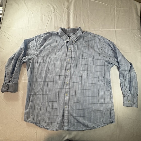 Izod Premium Essentials Size 2XL Men's Embroidered Pocket Logo Button Down Shirt - Picture 2 of 14